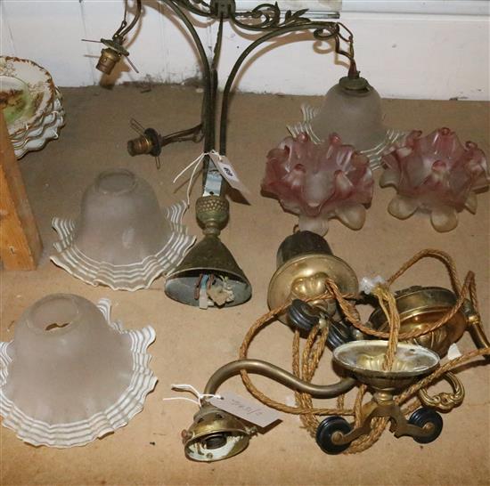 Brass rise and fall light(-)